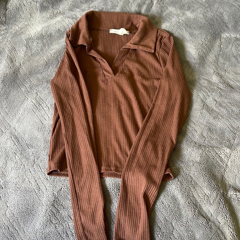Long Sleeve Cropped collared shirt